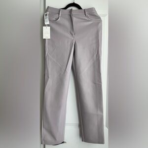 Aritzia Wilfred Gray Chinos with Elegant Creases and Relaxed Fit